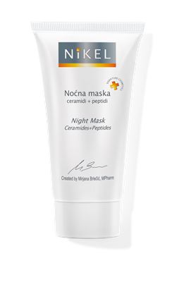 NiKEL Night Face Mask with Ceramides and Peptides for Skin Renewal and Hydration During the Night